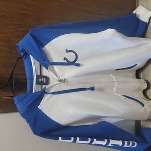 Blue and White women's Indianapolis Colts hoodie.